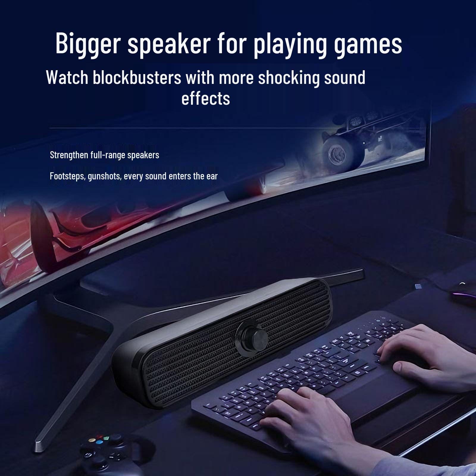 Desktop Dual Subwoofer Stereo Speakers for Home Use
Desktop Dual Subwoofer Stereo Speakers for Home Use