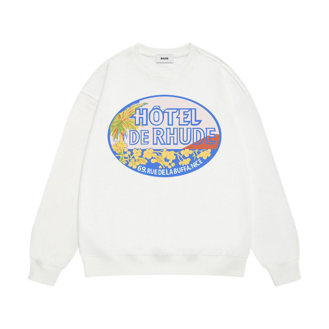 New Men s RHUDE Letter Print Loose Terry Round Neck Hoodie Medium
New Men s RHUDE Letter Print Loose Terry Round Neck Hoodie Medium