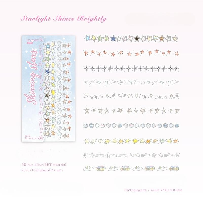 PET 3D Hot Silver Scrapbook Journal Stickers Dreamy Sparkling Sweet Korean Star DIY Decals Premium Planner Decoration Supplies
PET 3D Hot Silver Scrapbook Journal Stickers Dreamy Sparkling Sweet Korean Star DIY Decals Premium Planner Decoration Supplies