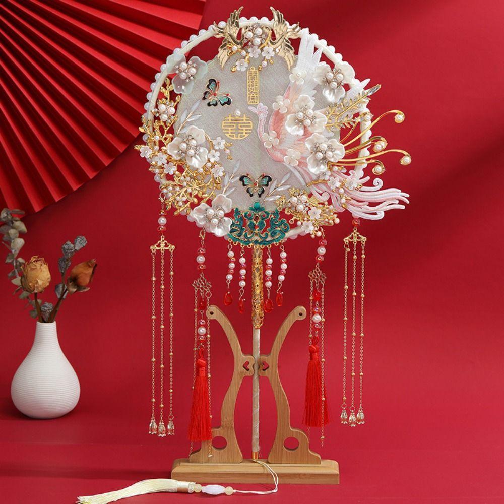 Long Handle Bride Group Fan Handmade Bride Hand Held Fan Elegant Xiuhe Fan Home Decoration Style 13
Long Handle Bride Group Fan Handmade Bride Hand Held Fan Elegant Xiuhe Fan Home Decoration Style 13
