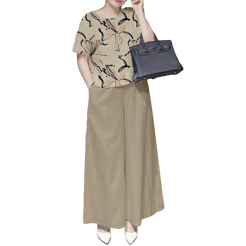ZANZEA Женский комплект из блузки с коротким рукавом и брюк с принтом, летний костюм-двойка 5XL хаки
ZANZEA Женский комплект из блузки с коротким рукавом и брюк с принтом, летний костюм-двойка 5XL хаки