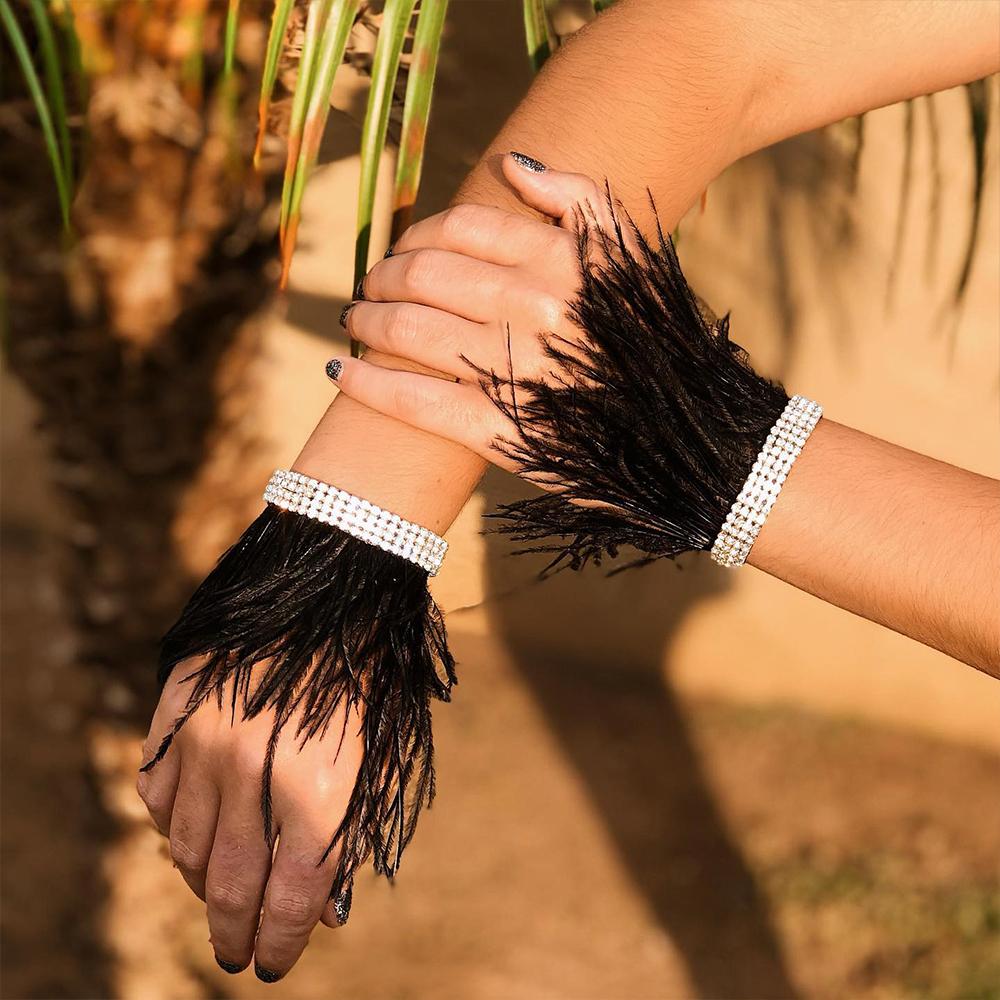 Stonefans Black Feather Cuff Bracelet Wristband Women Hand Ornament Gorgeous Boho Handmade Rhinestone Open Bangle Chain Party 1Pcs золотой
Stonefans Black Feather Cuff Bracelet Wristband Women Hand Ornament Gorgeous Boho Handmade Rhinestone Open Bangle Chain Party 1Pcs золотой