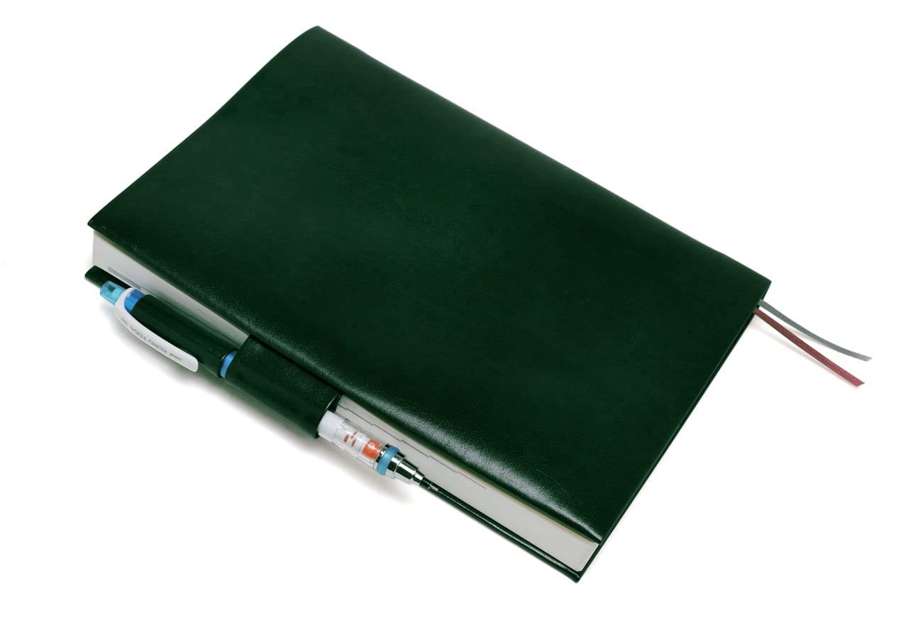 Hobonichi Techo Cousin A5 size recycled leather cover pen holder and spin bookmark Maintenance-free (with string/chrome green)
Hobonichi Techo Cousin A5 size recycled leather cover pen holder and spin bookmark Maintenance-free (with string/chrome green)