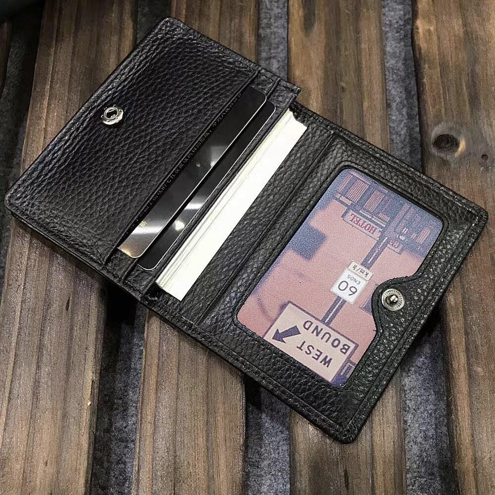 Durable Retro Real Leather Card Wallet Ultra-thin Fold Unisex Purse Credit Card ID VIP Bank Slim Pocket Money Wallets чорний
Durable Retro Real Leather Card Wallet Ultra-thin Fold Unisex Purse Credit Card ID VIP Bank Slim Pocket Money Wallets чорний
