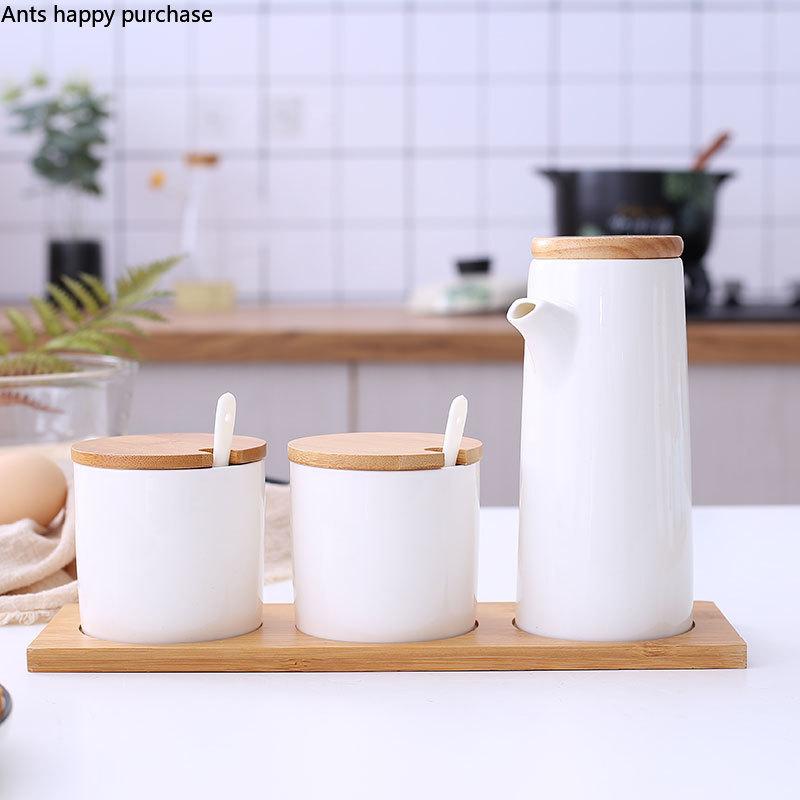Ceramics Can Leakproof Tank Seasoning Bottle Kitchen Supplies Household Soy Sauce Bottle Vinegar Bottle Set Salt Shaker with Lid
Ceramics Can Leakproof Tank Seasoning Bottle Kitchen Supplies Household Soy Sauce Bottle Vinegar Bottle Set Salt Shaker with Lid