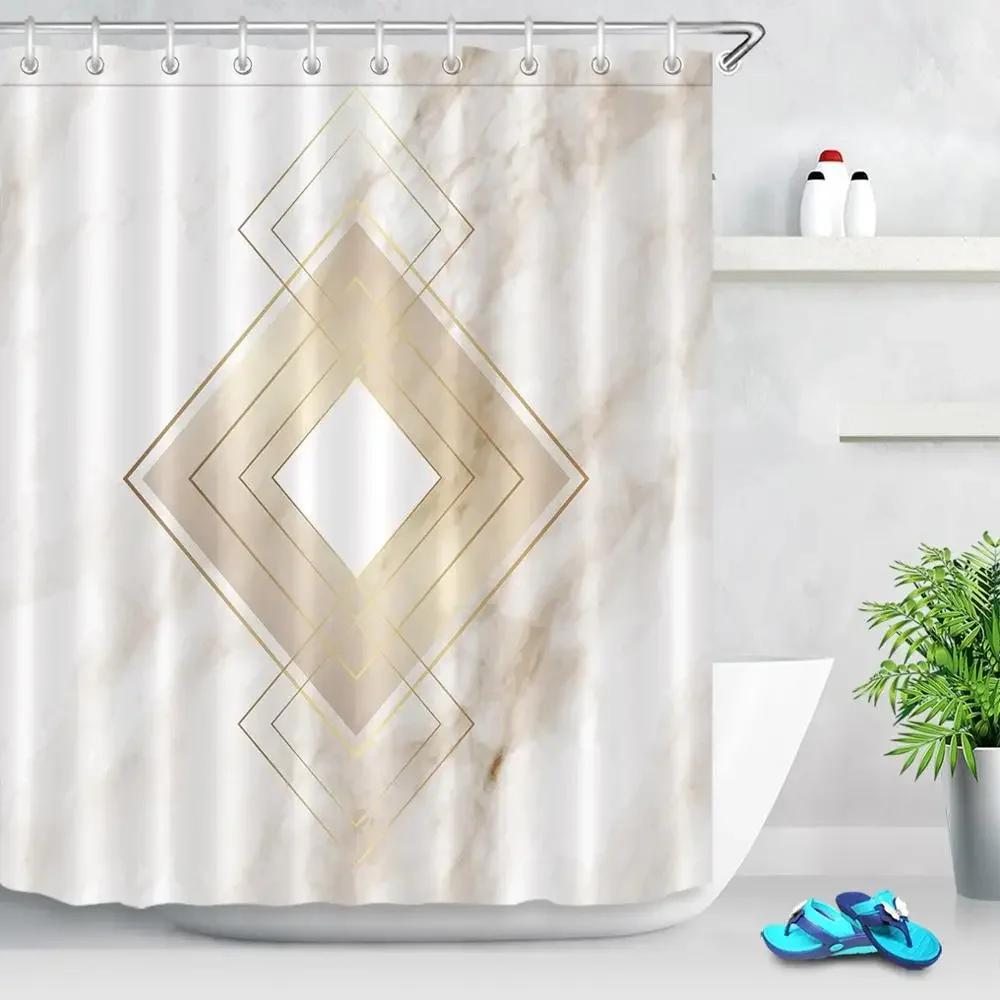 Golden Geometry Rhombus Nordic Marble Texture Shower Curtains Bathroom Curtain Waterproof Polyester Fabric For Bathtub Decor W60H190(CM)-1 Pcs
Golden Geometry Rhombus Nordic Marble Texture Shower Curtains Bathroom Curtain Waterproof Polyester Fabric For Bathtub Decor W60H190(CM)-1 Pcs