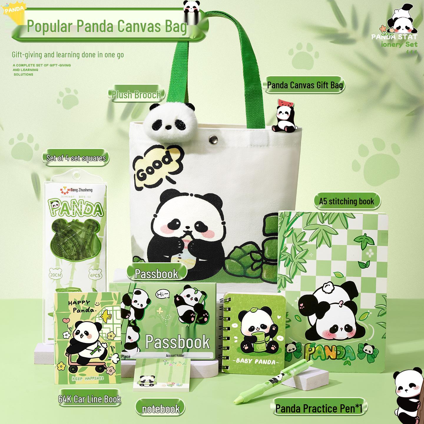 Panda Canvas Bag & Stationery Set: Ideal Gift for Primary Students & Kindergarten Parties
Panda Canvas Bag & Stationery Set: Ideal Gift for Primary Students & Kindergarten Parties
