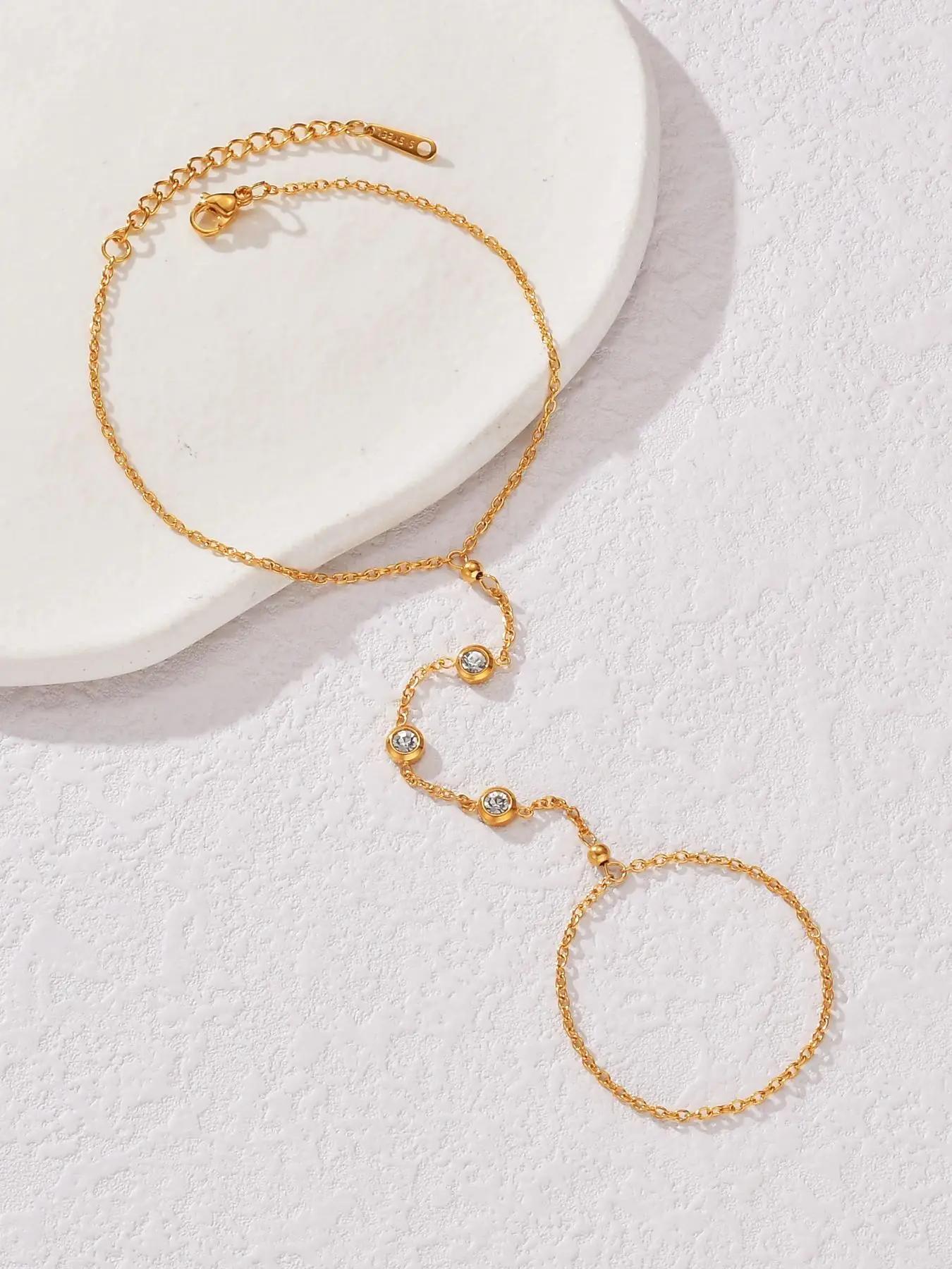 New Stainless Steel Gold Color Bracelets Personality Design Beaded Finger Chain Minimalist Bracelet For Women Jewelry Gifts
New Stainless Steel Gold Color Bracelets Personality Design Beaded Finger Chain Minimalist Bracelet For Women Jewelry Gifts