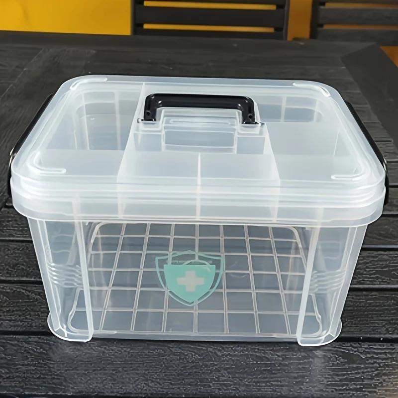 Double-Layer Transparent Medicine Storage Box - Waterproof Portable Pill Organizer for Home & Travel, Clear Medical Case
Double-Layer Transparent Medicine Storage Box - Waterproof Portable Pill Organizer for Home & Travel, Clear Medical Case