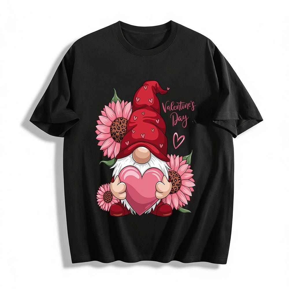 Valentine s Day Gnome Heart Print Casual Top Pure cotton T-shirt XXS
Valentine s Day Gnome Heart Print Casual Top Pure cotton T-shirt XXS