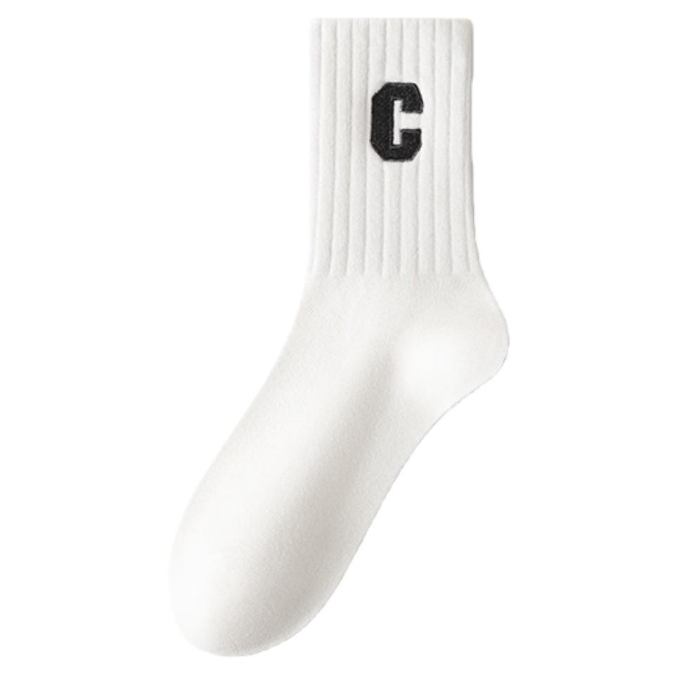 Women s Mid-calf Sweat-wicking Cotton Socks with Trendy Embroidered C Letter - Autumn/Winter Collection One Size 35-39 белый
Women s Mid-calf Sweat-wicking Cotton Socks with Trendy Embroidered C Letter - Autumn/Winter Collection One Size 35-39 белый