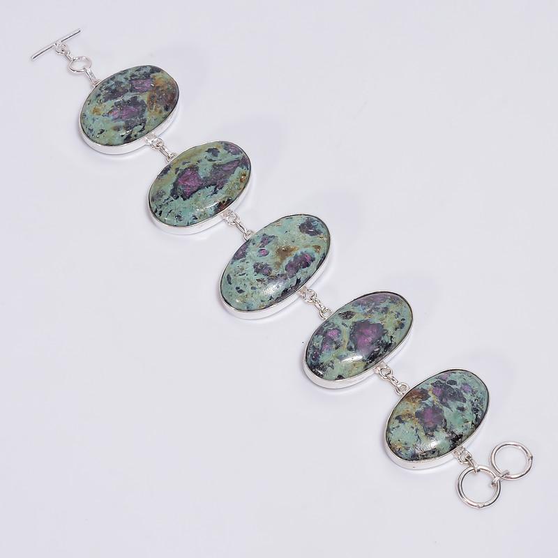 Classic Top Grade Qualite 100% Natural Ruby Fuchsite Oval Shape Ethnic Style Handmade Jewelry 925 Steling Silver Bracelet 7-8 WSJ-4695 7-8 чорний
Classic Top Grade Qualite 100% Natural Ruby Fuchsite Oval Shape Ethnic Style Handmade Jewelry 925 Steling Silver Bracelet 7-8 WSJ-4695 7-8 чорний