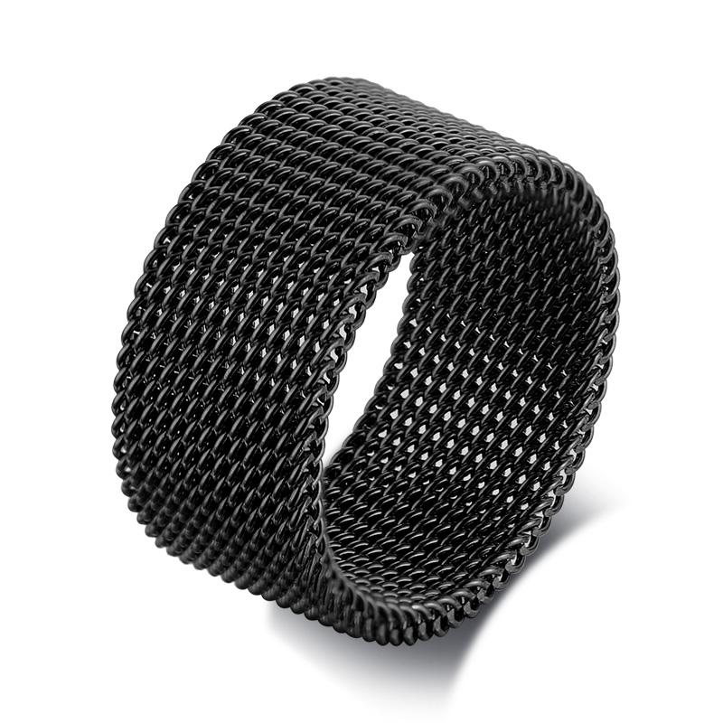 10mm Black Circle Woven Mesh Rings High Quality Stainless Steel Flexible Wedding Band Ring for Men Jewelry 8
10mm Black Circle Woven Mesh Rings High Quality Stainless Steel Flexible Wedding Band Ring for Men Jewelry 8