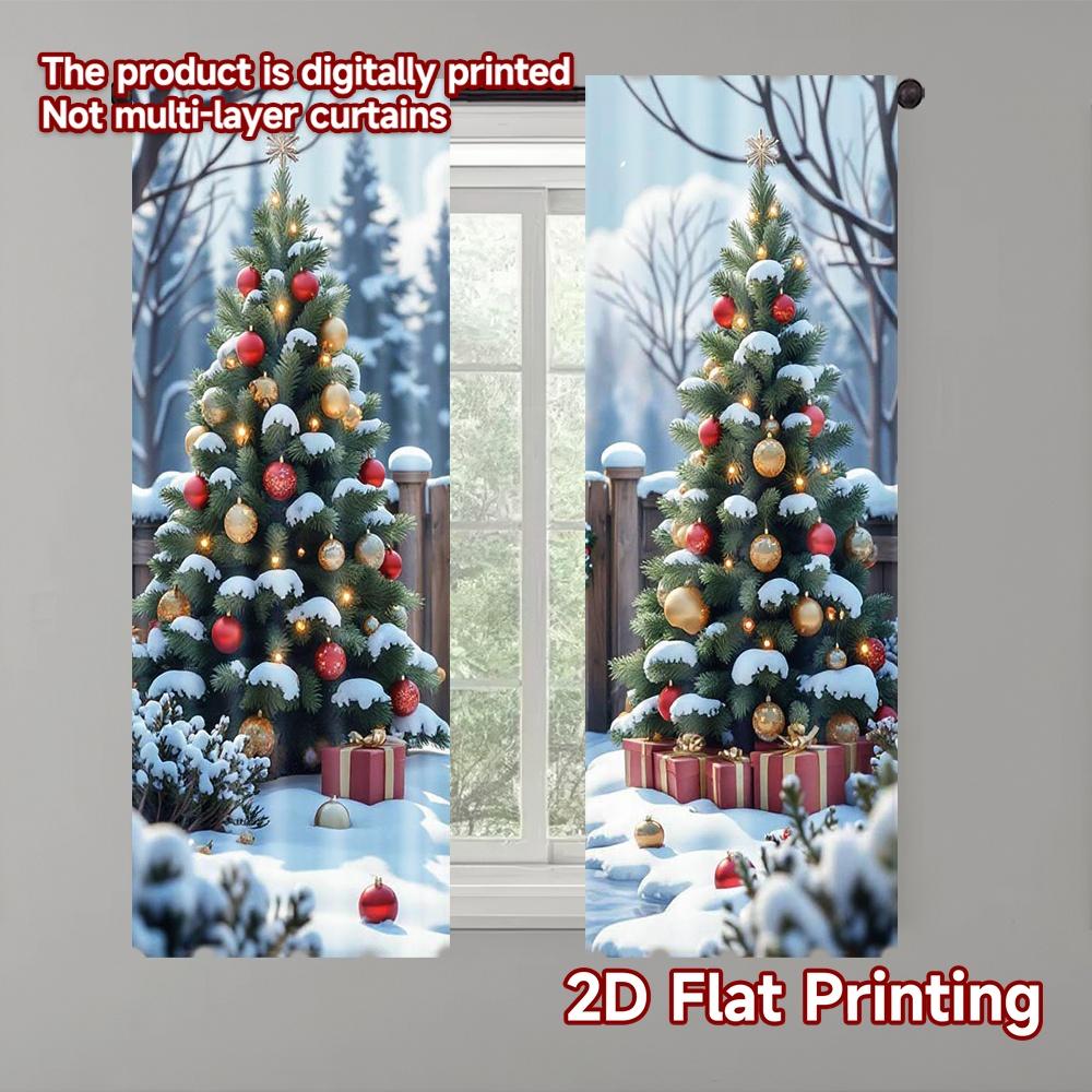 Flat Printing Merry Christmas Popular Window Drapes Tree Snow Versatile Fabric Without Electricity Festive Curtains Set Of 2 Made Polyester W100*H70(CM)-Rod Pocket&1PCS
Flat Printing Merry Christmas Popular Window Drapes Tree Snow Versatile Fabric Without Electricity Festive Curtains Set Of 2 Made Polyester W100*H70(CM)-Rod Pocket&1PCS