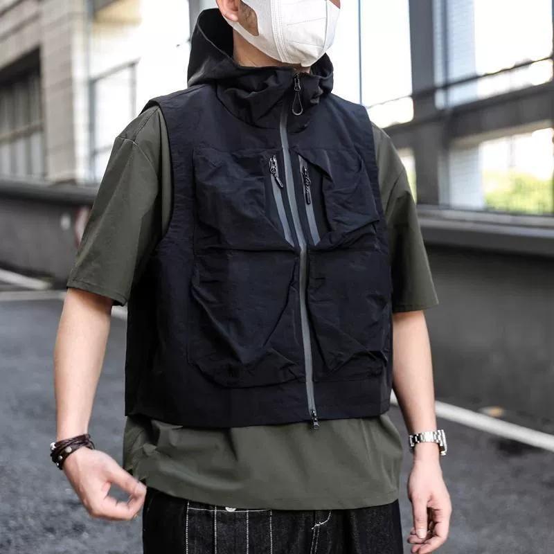 Short Japanese Style Outdoor Fishing Hooded Vest Unisex Waterproof Workwear Jacket Youth Summer Casual Color Vest XS чёрный
Short Japanese Style Outdoor Fishing Hooded Vest Unisex Waterproof Workwear Jacket Youth Summer Casual Color Vest XS чёрный