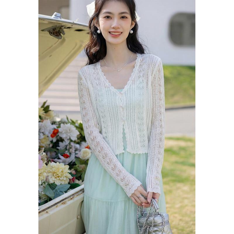 Mokana Women s Korean Style Hollow Knit Long Sleeve Cardigan One Size
Mokana Women s Korean Style Hollow Knit Long Sleeve Cardigan One Size