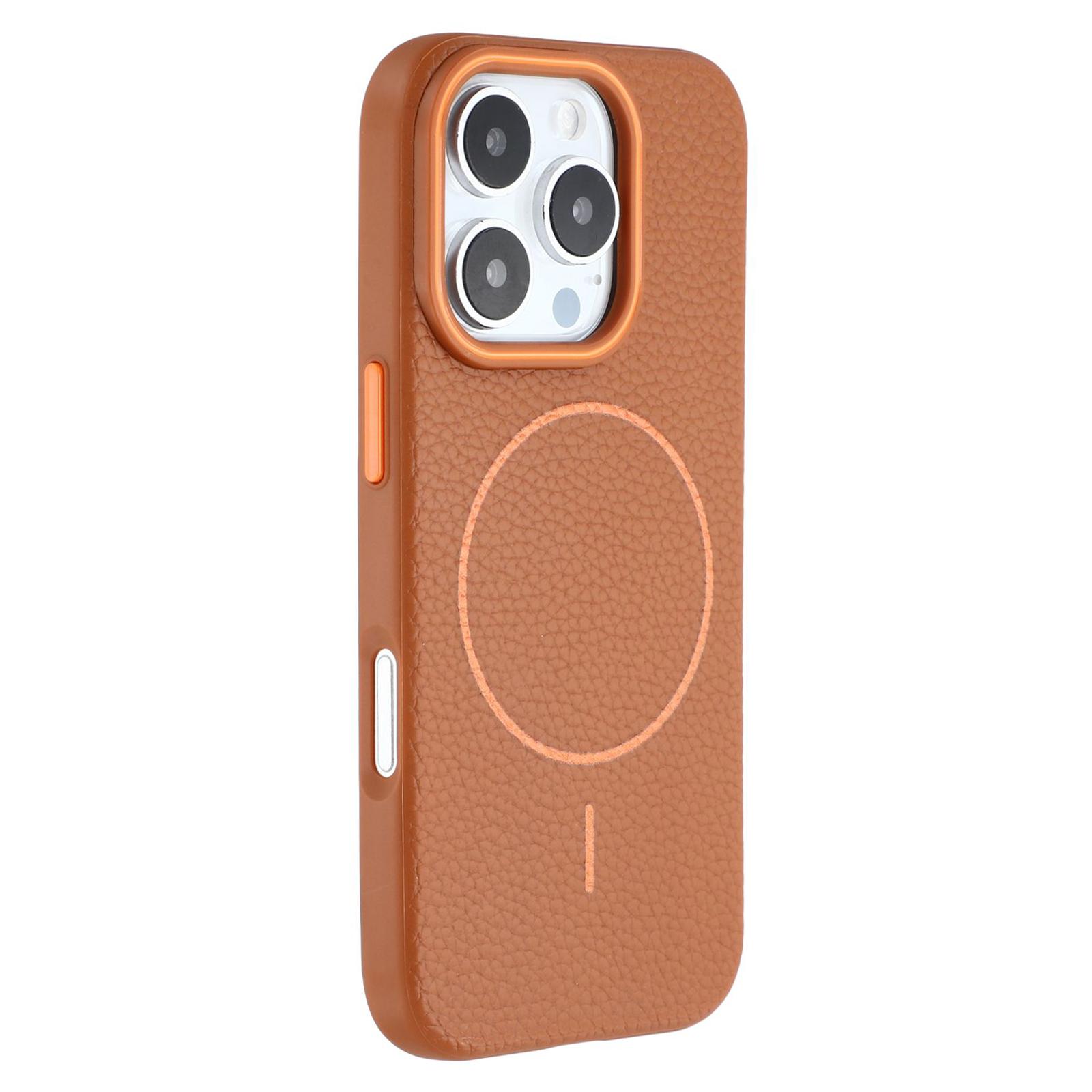 For iPhone 16 Pro Max Magnetic Case Litchi Texture TPU Phone Cover Compatible with MagSafe Brown
For iPhone 16 Pro Max Magnetic Case Litchi Texture TPU Phone Cover Compatible with MagSafe Brown