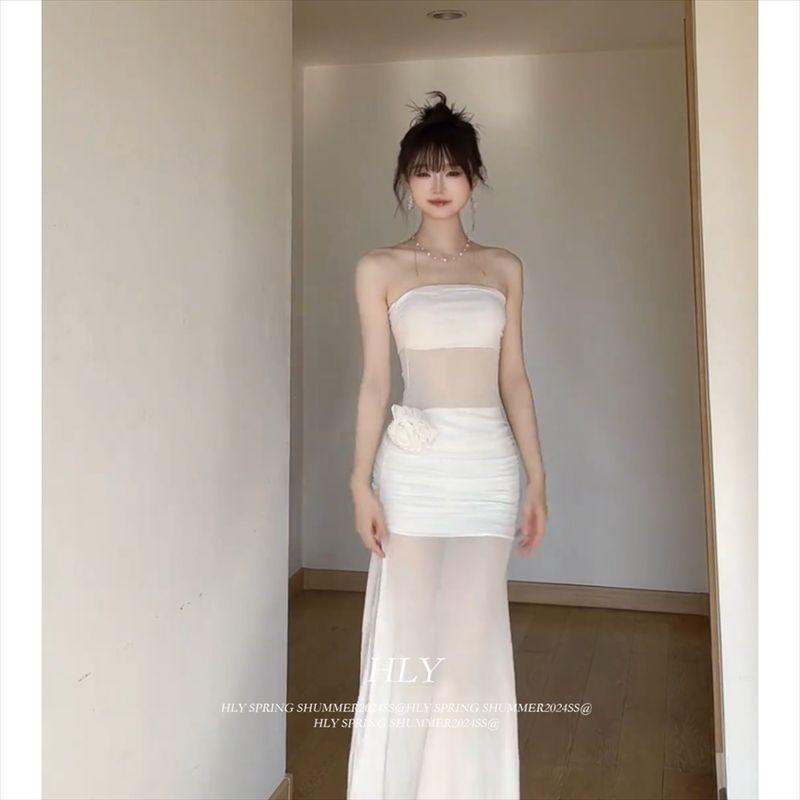 Pure Desire Style Sexy White Mesh Tube Top Dress Women s Summer Temperament Waist-Controlled Seaside Holiday Sheath Dress Dress S
Pure Desire Style Sexy White Mesh Tube Top Dress Women s Summer Temperament Waist-Controlled Seaside Holiday Sheath Dress Dress S