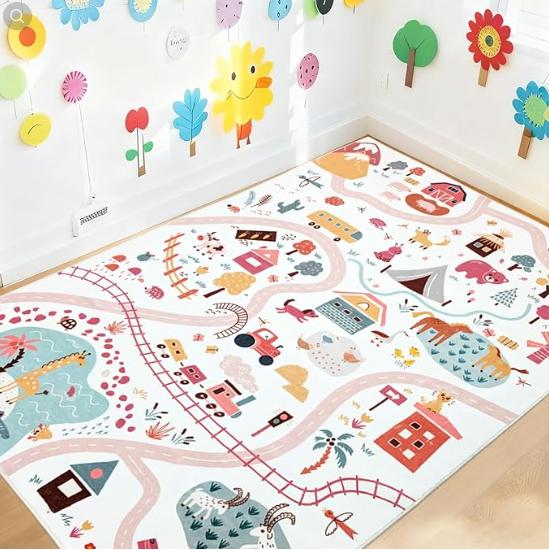 Kids Rug Farm and Forest Animal Carpet for Boys Girls Room Car Road Mat for Bedroom Living Room Soft Farm Children’s Area Rug 40X60cm
Kids Rug Farm and Forest Animal Carpet for Boys Girls Room Car Road Mat for Bedroom Living Room Soft Farm Children’s Area Rug 40X60cm