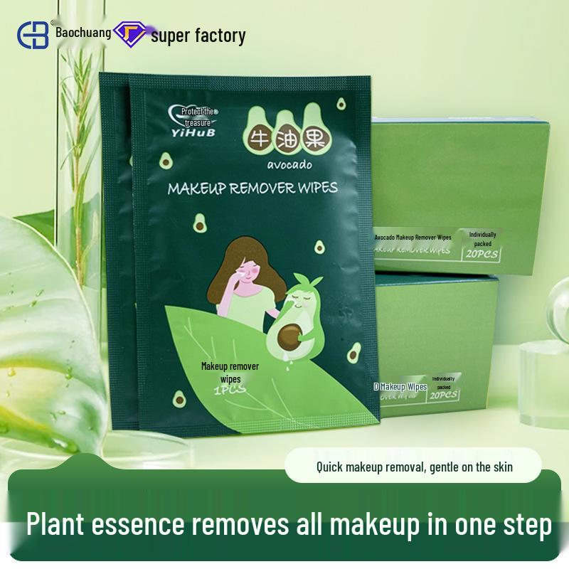 Avocado Facial Makeup Remover Wipes, 20 Pack - Gentle, Portable, Disposable Cleansing Wipes 20 pieces/box
Avocado Facial Makeup Remover Wipes, 20 Pack - Gentle, Portable, Disposable Cleansing Wipes 20 pieces/box