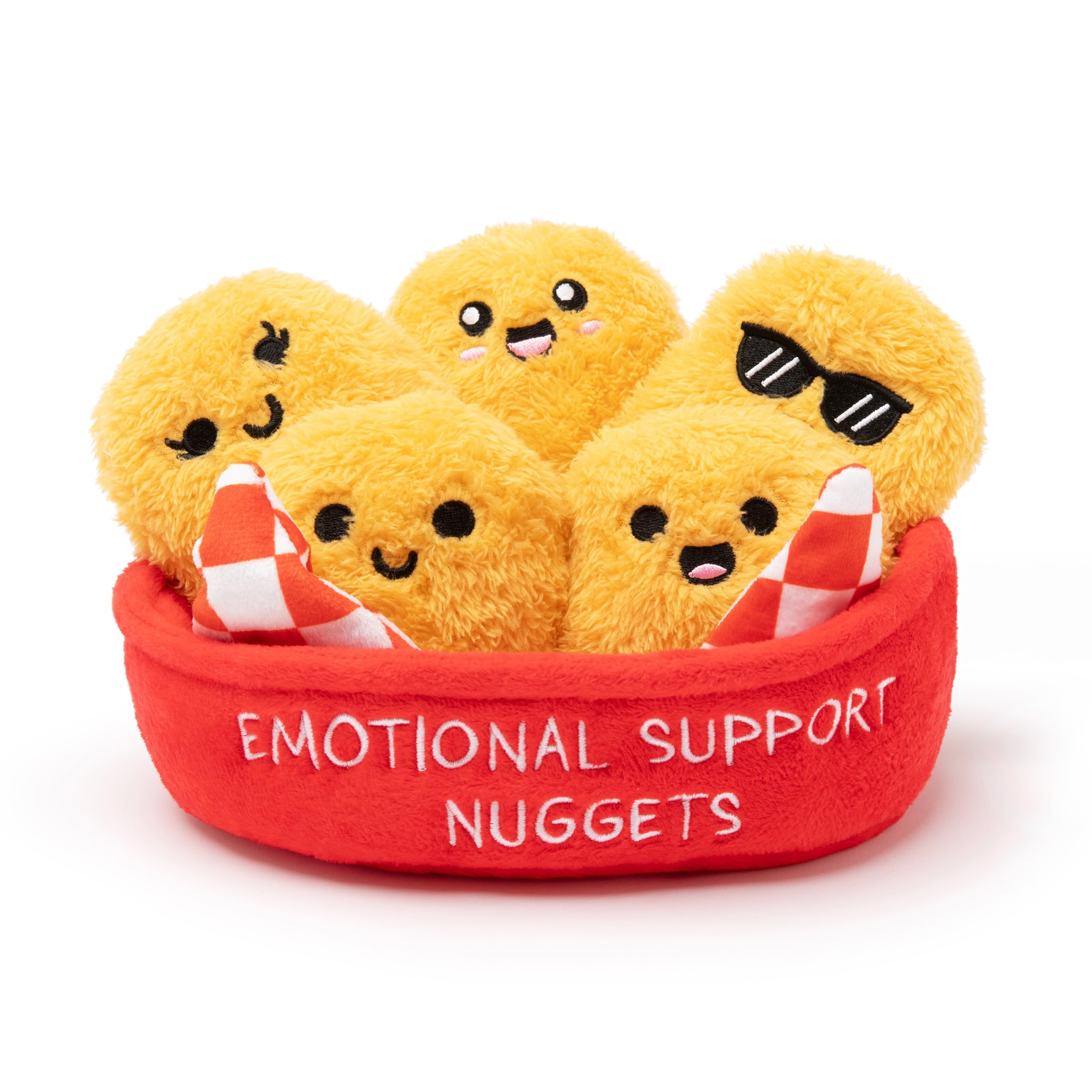Emotional Support Chicken Nuggets by Relatable, Cuddly Stuffed Animals and Toys, Squishy Toys and Plushies, Includes 5 Plushies with Carrying Basket Nuggets
Emotional Support Chicken Nuggets by Relatable, Cuddly Stuffed Animals and Toys, Squishy Toys and Plushies, Includes 5 Plushies with Carrying Basket Nuggets