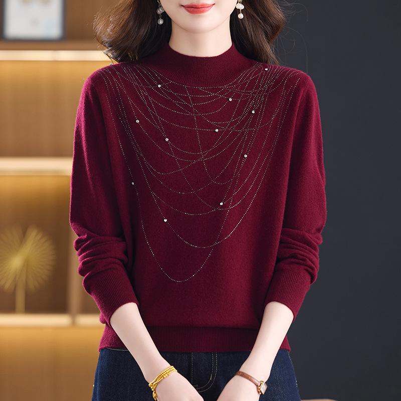 Women s Half-High Neck Wool Sweater for Autumn/Winter 2026 - New Style for Middle-Aged & Elderly Mothers M (90-100 jin) бордовий
Women s Half-High Neck Wool Sweater for Autumn/Winter 2026 - New Style for Middle-Aged & Elderly Mothers M (90-100 jin) бордовий
