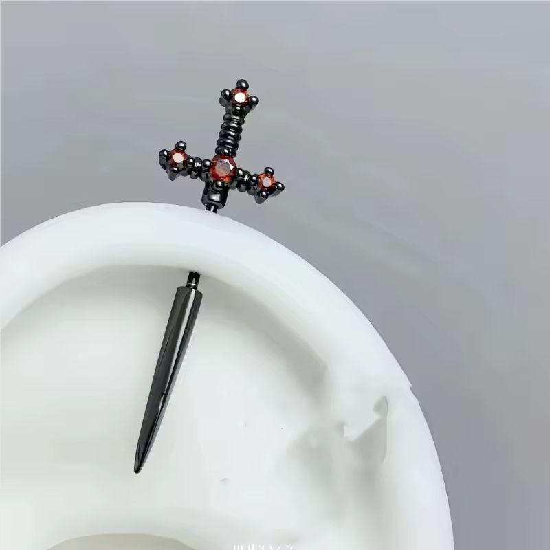 1 Pcs Excalibur Demon Sword Ear Studs for Women Gothic Punk Zircon Retro Crystal Earring Party Zircon Daily Accessories Gift
1 Pcs Excalibur Demon Sword Ear Studs for Women Gothic Punk Zircon Retro Crystal Earring Party Zircon Daily Accessories Gift