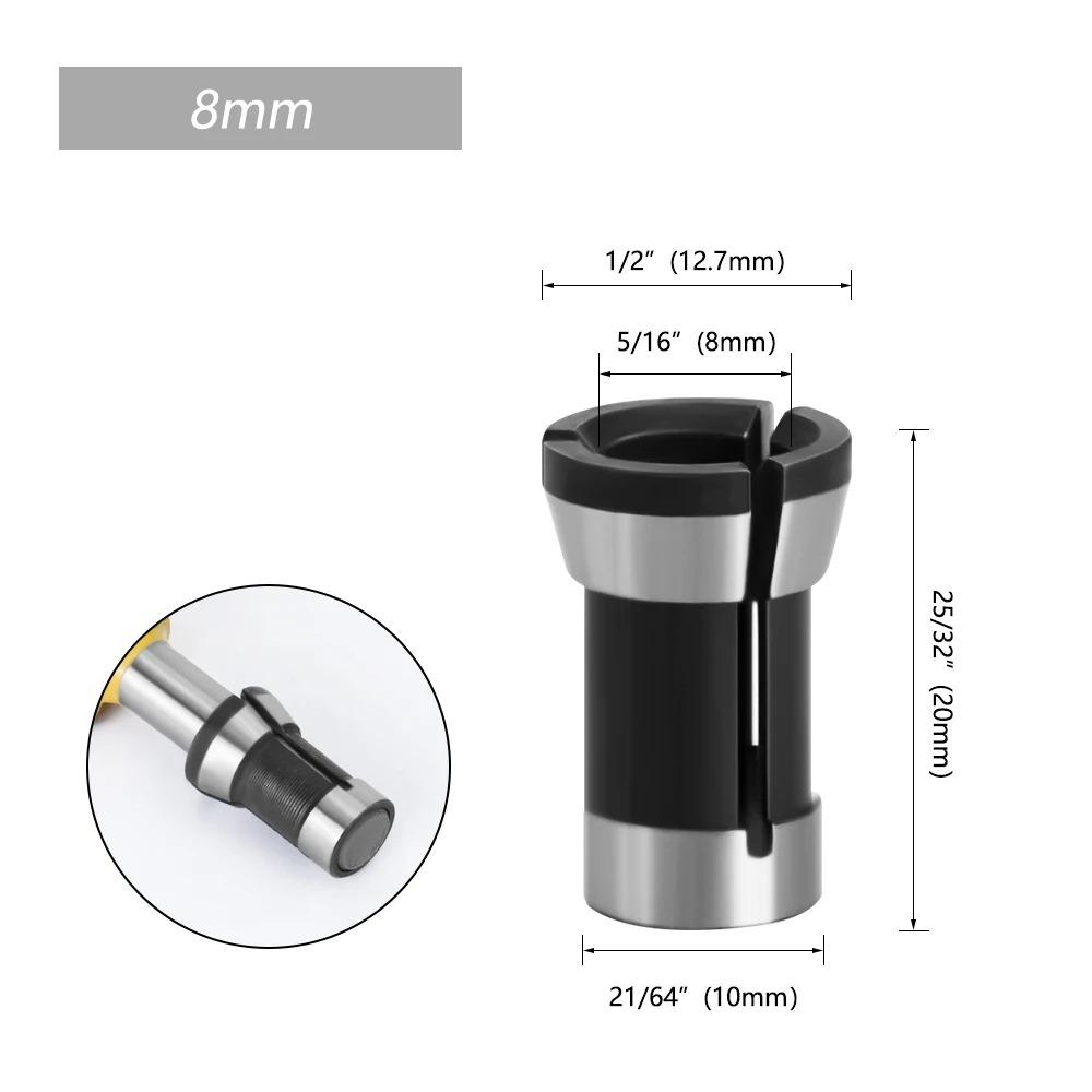 1Pcs Electric Router Bit Collet Chuck 6/6.35/8mm Steel Chuck Conversion Sleeve Shank Shaft Sleeve Milling Cutter Accessories
1Pcs Electric Router Bit Collet Chuck 6/6.35/8mm Steel Chuck Conversion Sleeve Shank Shaft Sleeve Milling Cutter Accessories