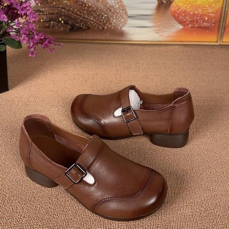 Women s Leather Mary Jane Shoes Comfortable Chunky Heel Casual Pumps with Buckle Strap 40 коричневий
Women s Leather Mary Jane Shoes Comfortable Chunky Heel Casual Pumps with Buckle Strap 40 коричневий