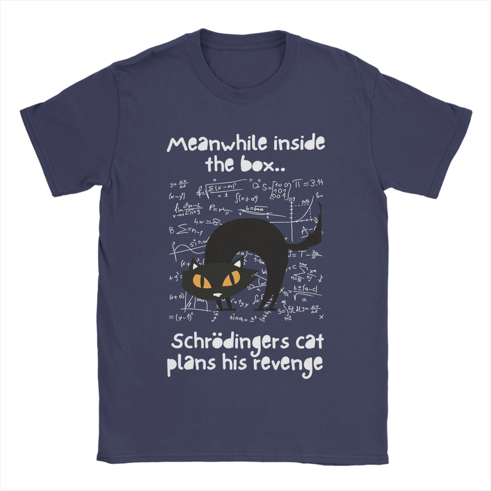 Mens Schrodingers Cat Revenge T Shirt Pure Cotton Clothing Crazy Short Sleeve Round Neck Tees Gift Idea TShirts 4XL
Mens Schrodingers Cat Revenge T Shirt Pure Cotton Clothing Crazy Short Sleeve Round Neck Tees Gift Idea TShirts 4XL
