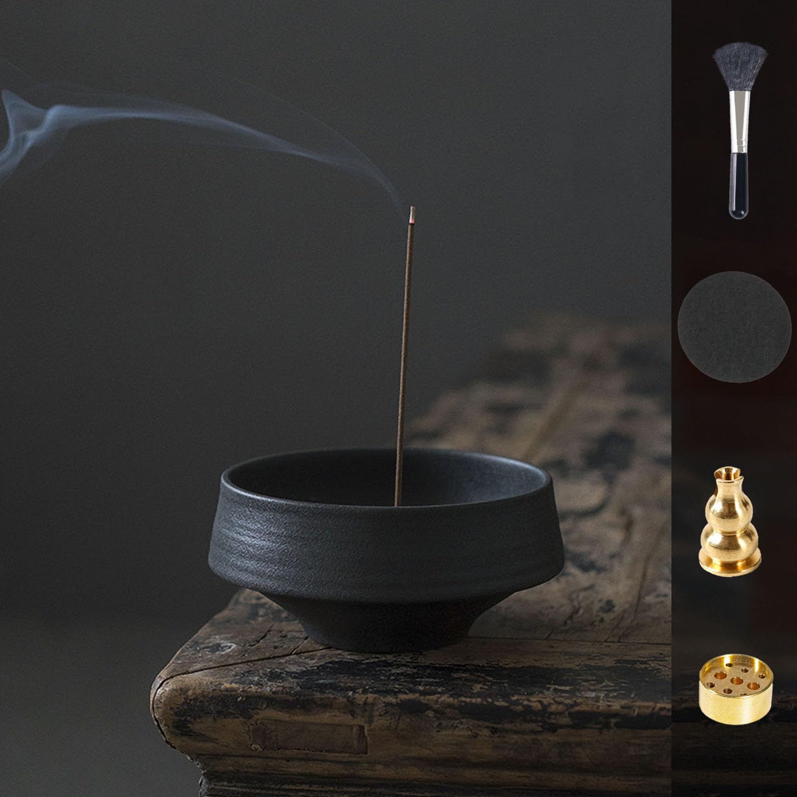 Керамическая курильница Nannlia, диаметр 13 см, стильная, высококачественная, в японском стиле, для декора буддийских алтарей (черный)
Керамическая курильница Nannlia, диаметр 13 см, стильная, высококачественная, в японском стиле, для декора буддийских алтарей (черный)