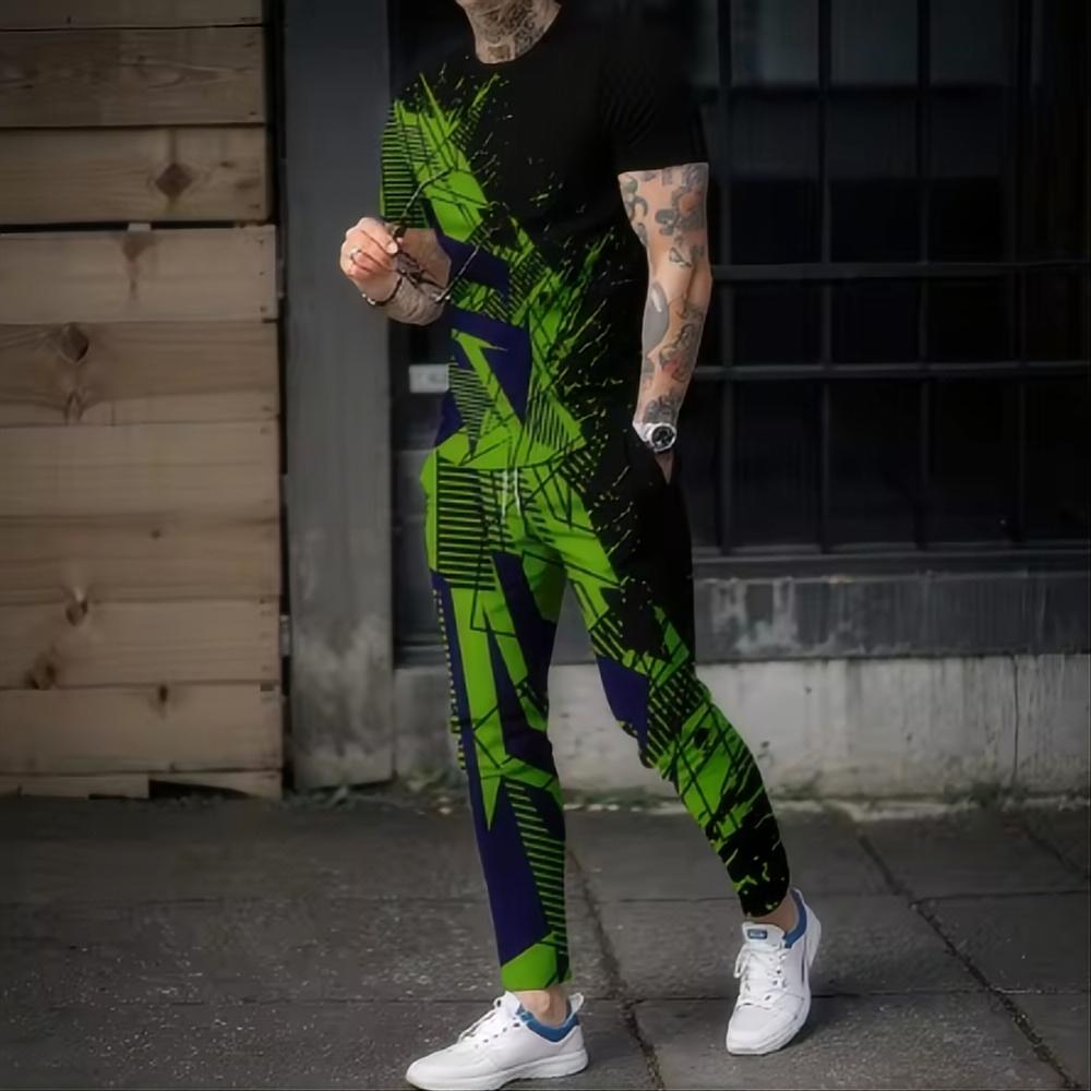 2025 New Summer Men s Football Sportswear 3D Splicing Handsome Short Sleeve T-shirt+Pants 2-piece Fashion Casual Set 4XL
2025 New Summer Men s Football Sportswear 3D Splicing Handsome Short Sleeve T-shirt+Pants 2-piece Fashion Casual Set 4XL