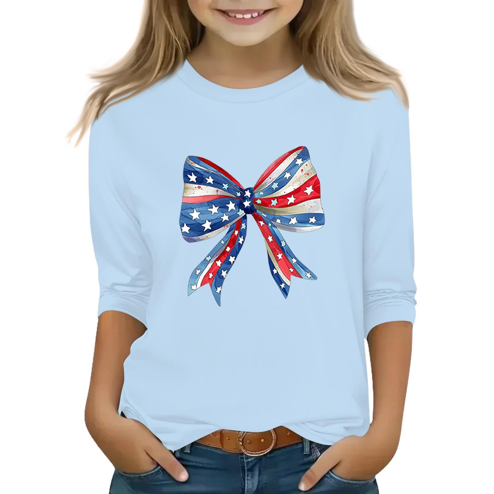 Print Tops For Youth Girls Round Neck 3/4 Sleeves T-Shirts Trendy Tops Outfit Tees 150 синій
Print Tops For Youth Girls Round Neck 3/4 Sleeves T-Shirts Trendy Tops Outfit Tees 150 синій