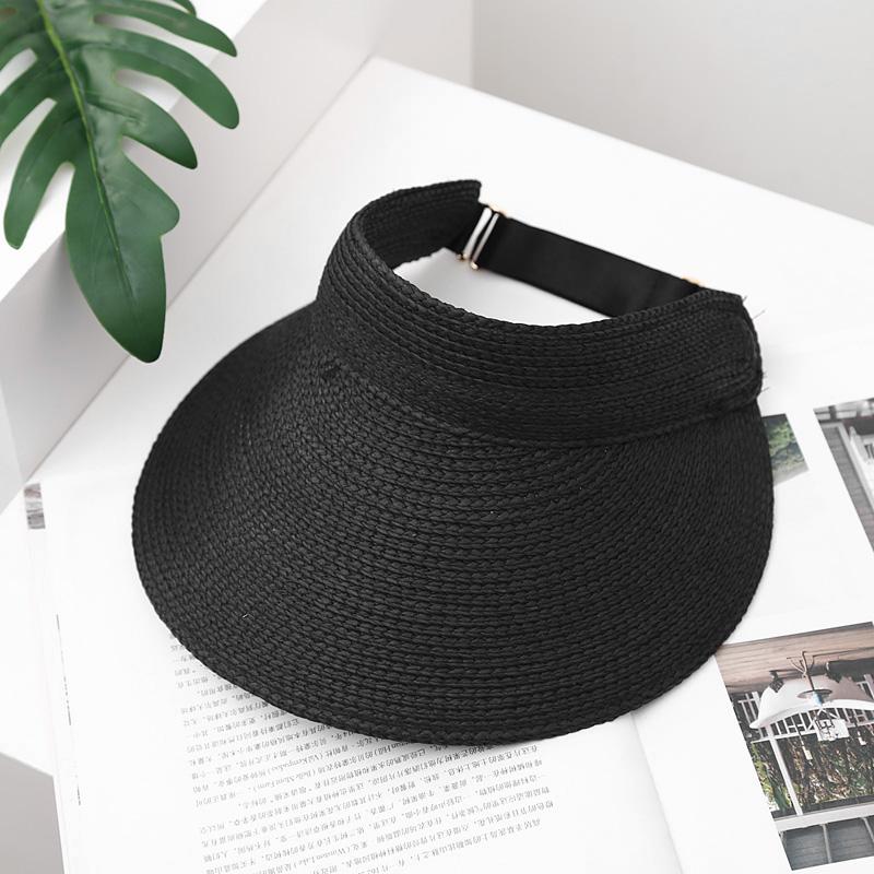 Empty Top Raffia Straw Hats For Women Korean Fashion Empty Top Riding Sun Hat Foldable Wide Brim Beach Visor Hat Sombrero Mujer 54-60cm чорний
Empty Top Raffia Straw Hats For Women Korean Fashion Empty Top Riding Sun Hat Foldable Wide Brim Beach Visor Hat Sombrero Mujer 54-60cm чорний