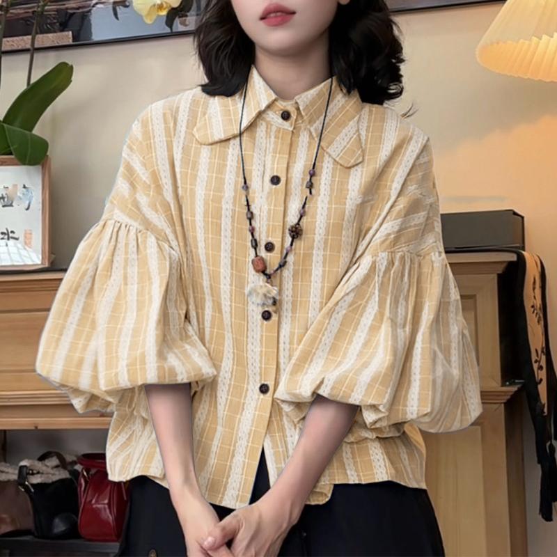 ZANZEA Женская повседневная блузка свободного кроя с отложным воротником и рукавами три четверти «фонарик» с принтом 4XL хаки
ZANZEA Женская повседневная блузка свободного кроя с отложным воротником и рукавами три четверти «фонарик» с принтом 4XL хаки