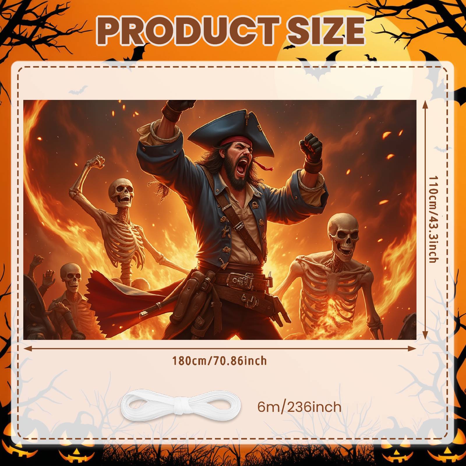 Fantasy Poster Flame Background Halloween Backdrop Pirate Banner Fantasy Skeleton Banner For Halloween Party Adventure Theme
Fantasy Poster Flame Background Halloween Backdrop Pirate Banner Fantasy Skeleton Banner For Halloween Party Adventure Theme