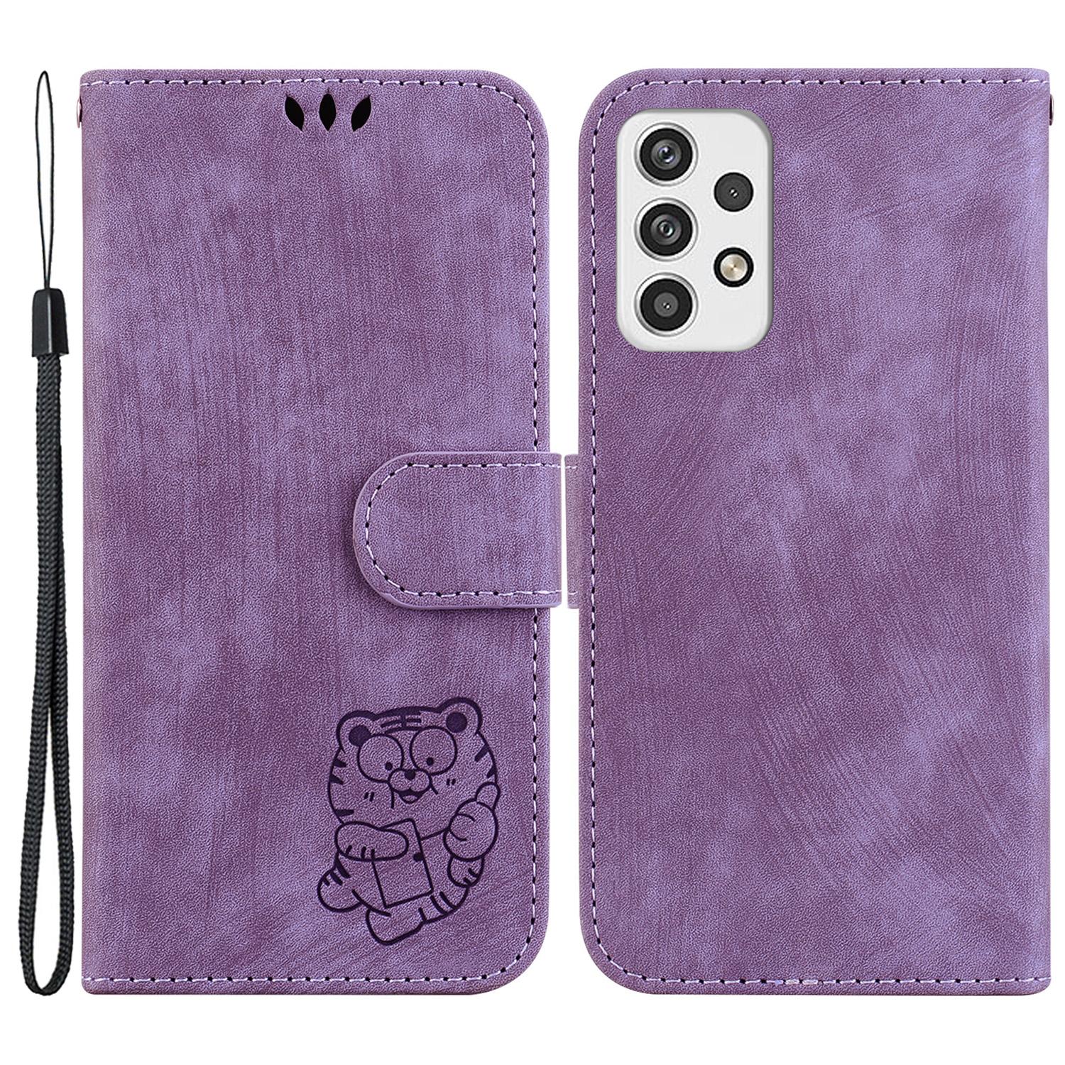 For Samsung Galaxy A23 5G (Global Version)/A23 4G Cartoon Tiger Imprint Phone Cover Leather Wallet Stand Shell Purple
For Samsung Galaxy A23 5G (Global Version)/A23 4G Cartoon Tiger Imprint Phone Cover Leather Wallet Stand Shell Purple