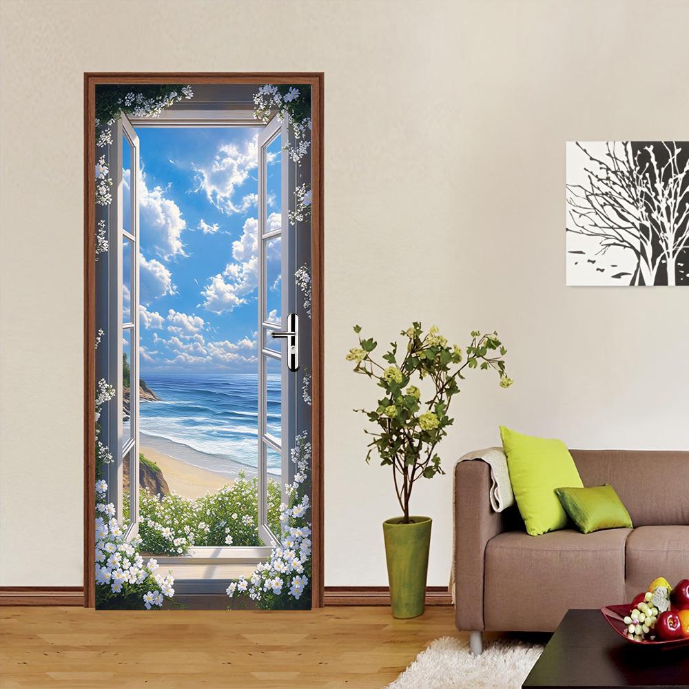 1pcs Self Adhesive Removable Vinyl Door Stickers Sea View Window Stickers Living Room Bedroom Entrance Decoration Stickers Blue (as the picture,77x200cm)
1pcs Self Adhesive Removable Vinyl Door Stickers Sea View Window Stickers Living Room Bedroom Entrance Decoration Stickers Blue (as the picture,77x200cm)