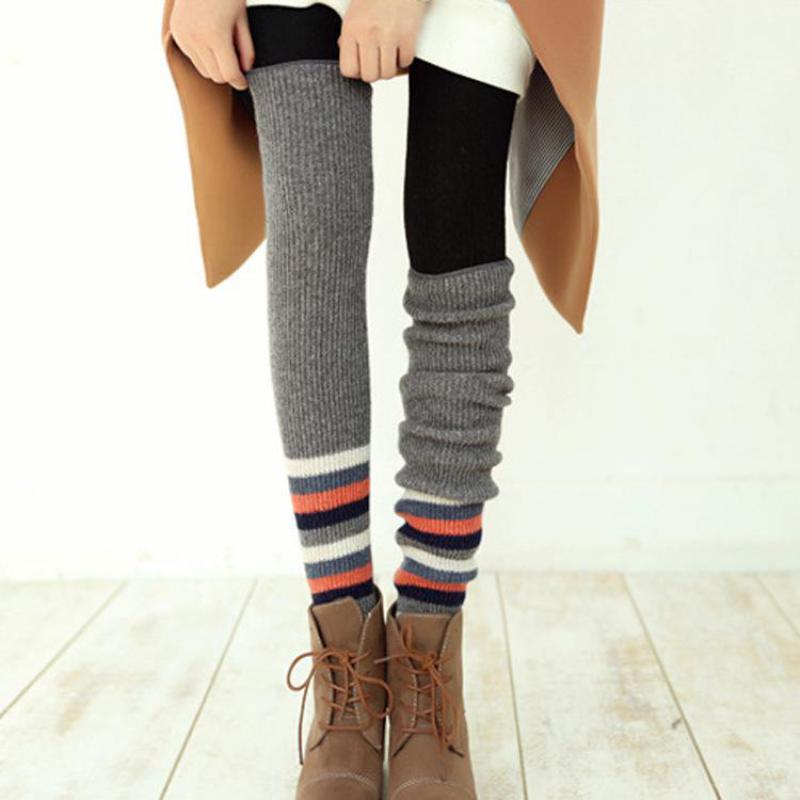Autumn Winter Striped Color Splicing Lengthened Warm Socks Wool Knitted Patchwork Leg Warmer Boot Cover Leggings Knee
Autumn Winter Striped Color Splicing Lengthened Warm Socks Wool Knitted Patchwork Leg Warmer Boot Cover Leggings Knee