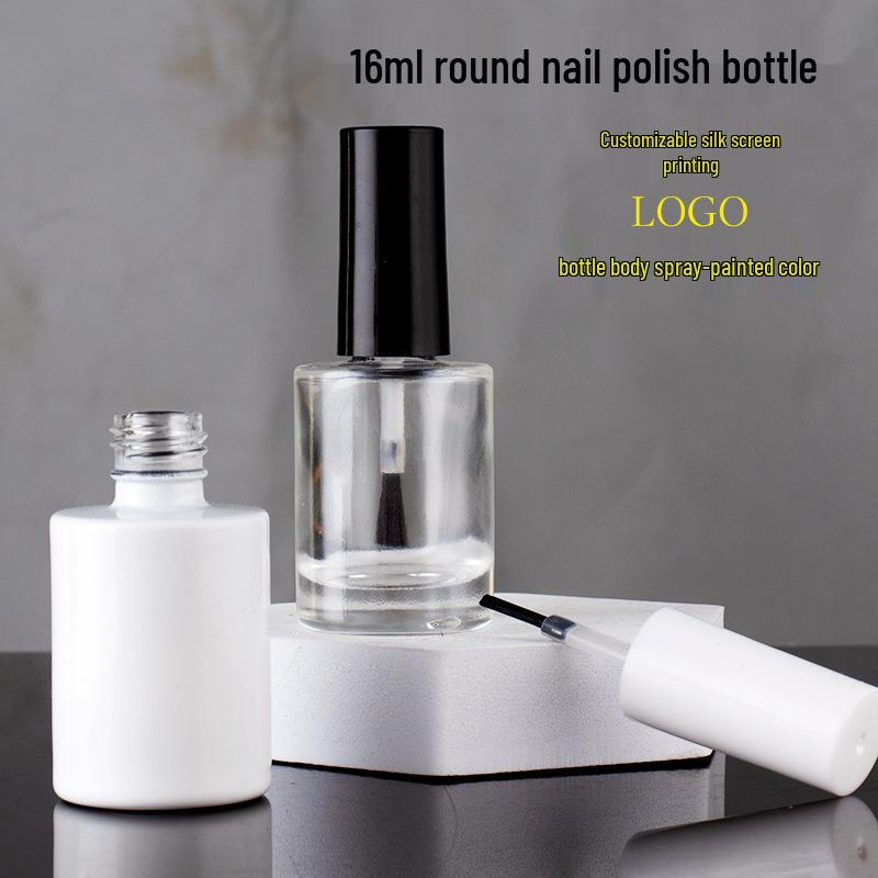 Прозрачный стеклянный флакон для лака для ногтей объемом 16 мл с шелкотрафаретной печатью, светоблокирующими и окрашенными распылением свойствами. 16ml 
Прозрачный стеклянный флакон для лака для ногтей объемом 16 мл с шелкотрафаретной печатью, светоблокирующими и окрашенными распылением свойствами. 16ml