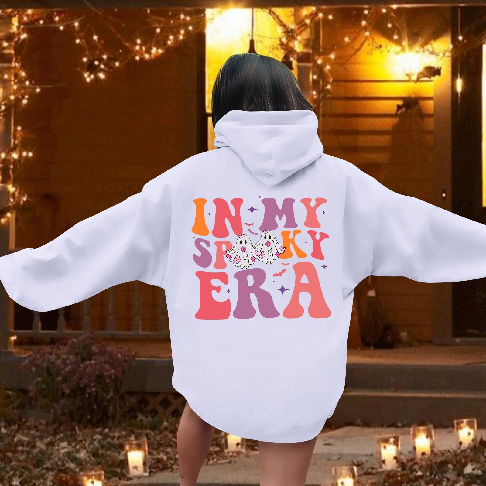 Женские модные легкие пуловеры с длинными рукавами и карманами, толстовка с рисунком на Хэллоуин L белый
Женские модные легкие пуловеры с длинными рукавами и карманами, толстовка с рисунком на Хэллоуин L белый