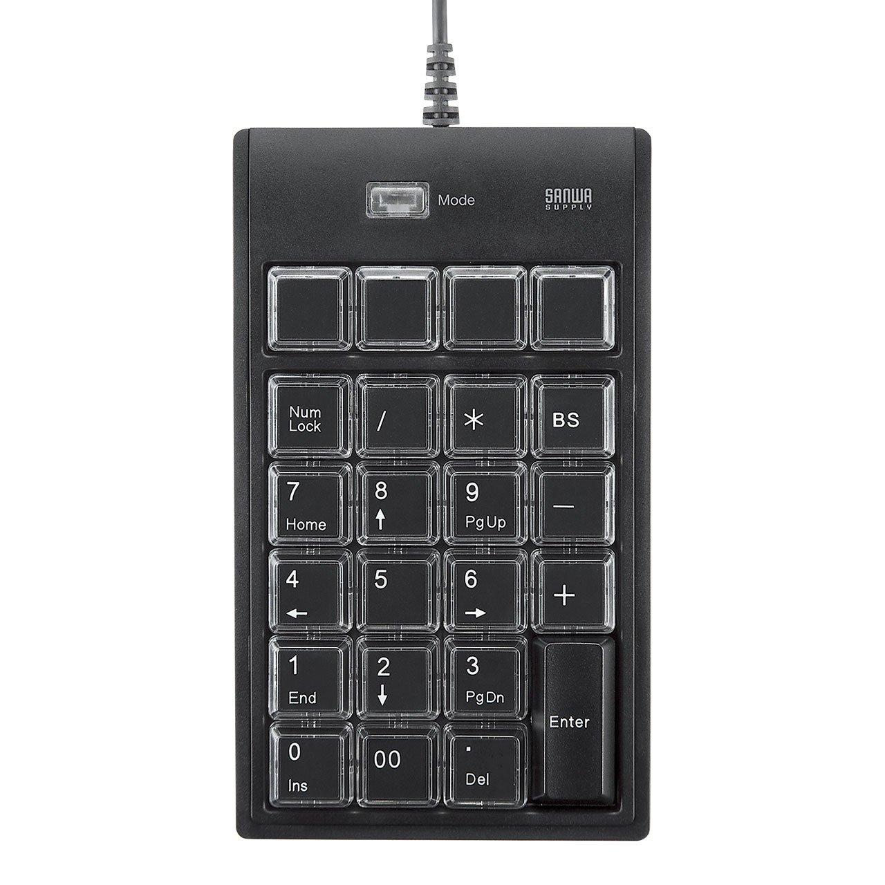 Sanwa Supply Numeric Keypad Programmable Equipped with Assignment Function Wired USB Connection Membrane 23 Keys + Switching Button NT-19UH2BKN
Sanwa Supply Numeric Keypad Programmable Equipped with Assignment Function Wired USB Connection Membrane 23 Keys + Switching Button NT-19UH2BKN