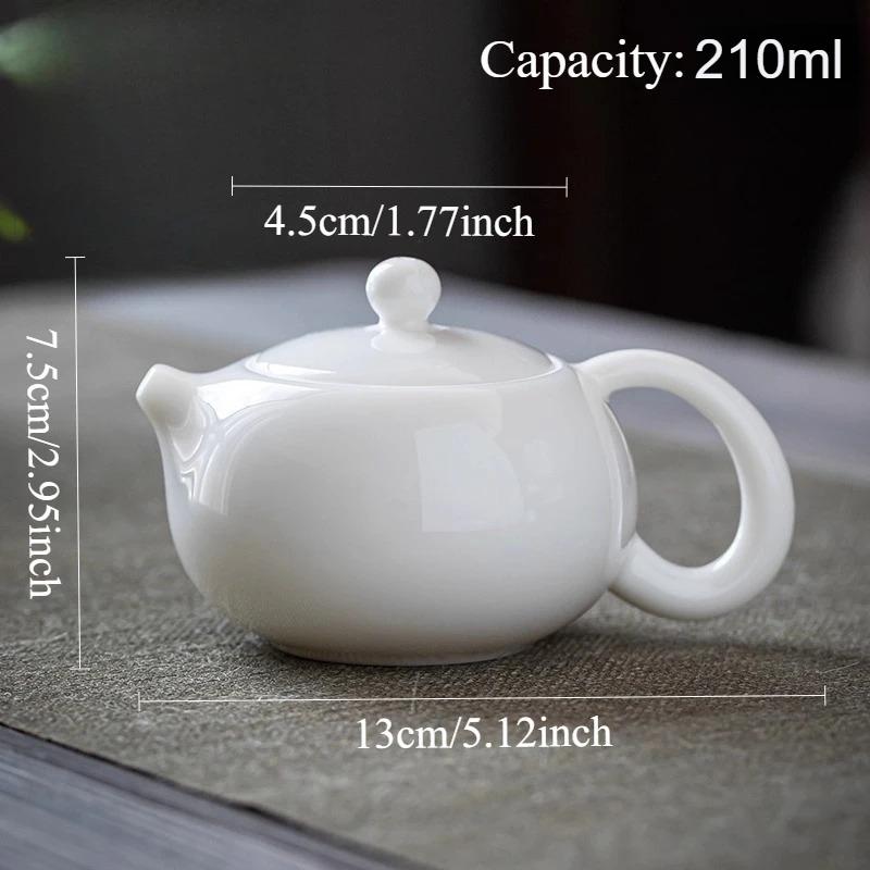 Mutton Fat Jade White Porcelain Teapot Ball Hole Filter Tea Infuser Handmade Ceramic Xishi Tea Pot Chinese Tea Ceremony Supplies
Mutton Fat Jade White Porcelain Teapot Ball Hole Filter Tea Infuser Handmade Ceramic Xishi Tea Pot Chinese Tea Ceremony Supplies