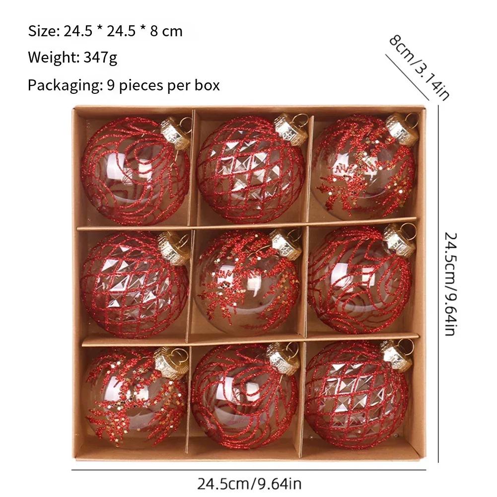 9pcs Christmas Ball Exquisite Champagnes Rose Gold Decorative Ball Christmas Tree Hanging Ornament Christmas Holiday Party Decor червоний
9pcs Christmas Ball Exquisite Champagnes Rose Gold Decorative Ball Christmas Tree Hanging Ornament Christmas Holiday Party Decor червоний