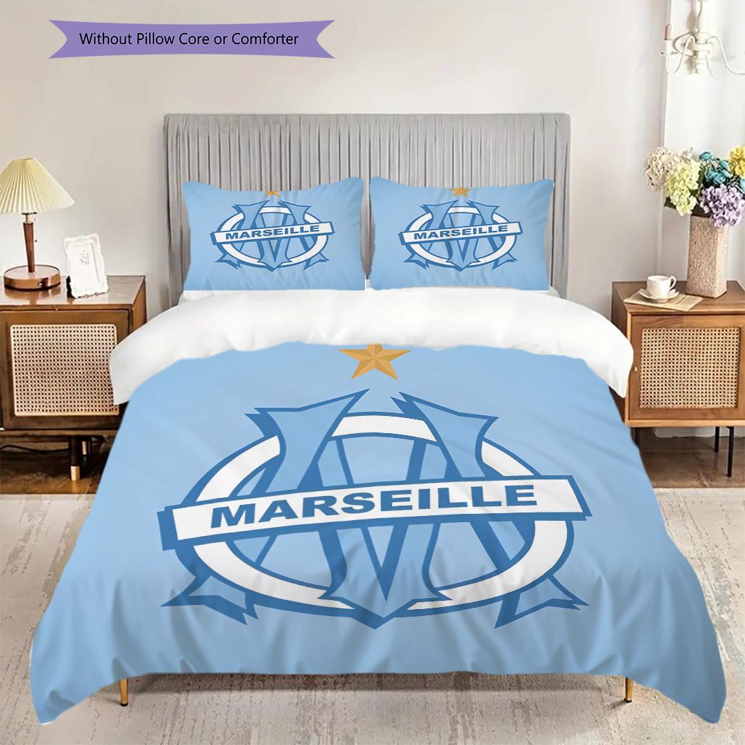 Olympique Marseille Pattern Bedding Quilt Set Quilt Cover Pillowcase Home Decoration Birthday Gift (1 * duvet cover + 2 * pillowcase, without core) 135x200cm
Olympique Marseille Pattern Bedding Quilt Set Quilt Cover Pillowcase Home Decoration Birthday Gift (1 * duvet cover + 2 * pillowcase, without core) 135x200cm