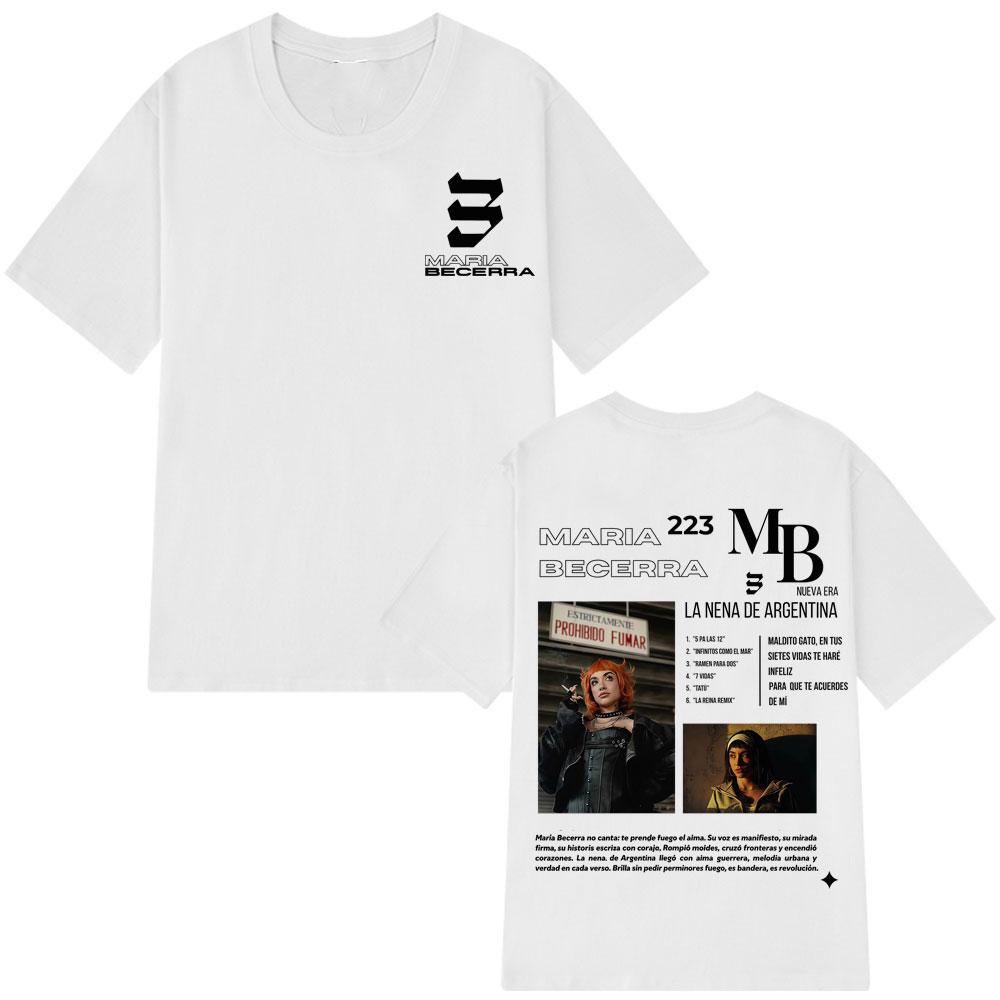Singer Maria Becerra La Nena Album 2025 Vintage TShit Men s and Women s Fashion Summer Print 100% Pure Cotton Loose T-shirt L
Singer Maria Becerra La Nena Album 2025 Vintage TShit Men s and Women s Fashion Summer Print 100% Pure Cotton Loose T-shirt L