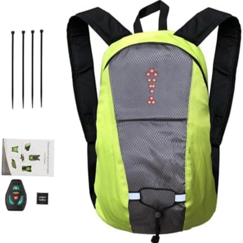 15L bicycle backpack, LED lighting backpack, bicycle vest reflector with direction indicator, USB rechargeable, for running and cycling зелений
15L bicycle backpack, LED lighting backpack, bicycle vest reflector with direction indicator, USB rechargeable, for running and cycling зелений