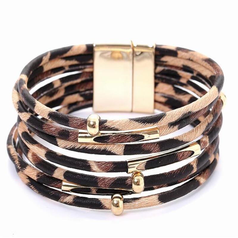 Леопард Кожаные браслеты для женщин Модные Браслеты - Bangles Многослойный Браслет Wrap Ювелирные изделия
Леопард Кожаные браслеты для женщин Модные Браслеты - Bangles Многослойный Браслет Wrap Ювелирные изделия