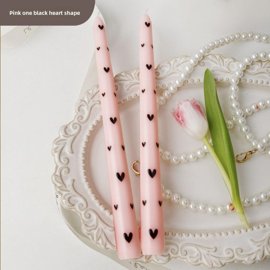 2pcs/box 9.84 in printed heart-shaped taper long candles smoke-free odorless use for wedding decoration Valentine s Day gifts
2pcs/box 9.84 in printed heart-shaped taper long candles smoke-free odorless use for wedding decoration Valentine s Day gifts