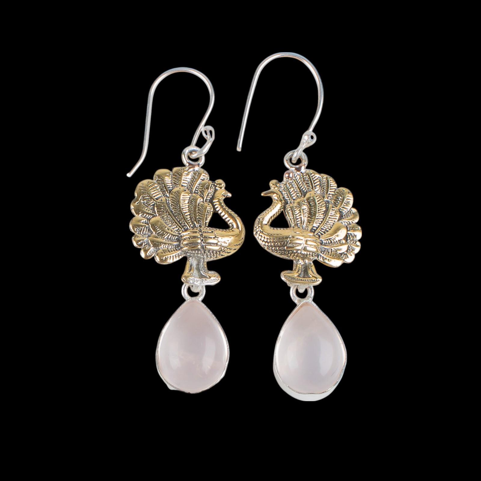Natural Rose Quartz Gemstone 925 Sterling Silver Jewelry Handmade Earrings 2.20 EE-44-22
Natural Rose Quartz Gemstone 925 Sterling Silver Jewelry Handmade Earrings 2.20 EE-44-22
